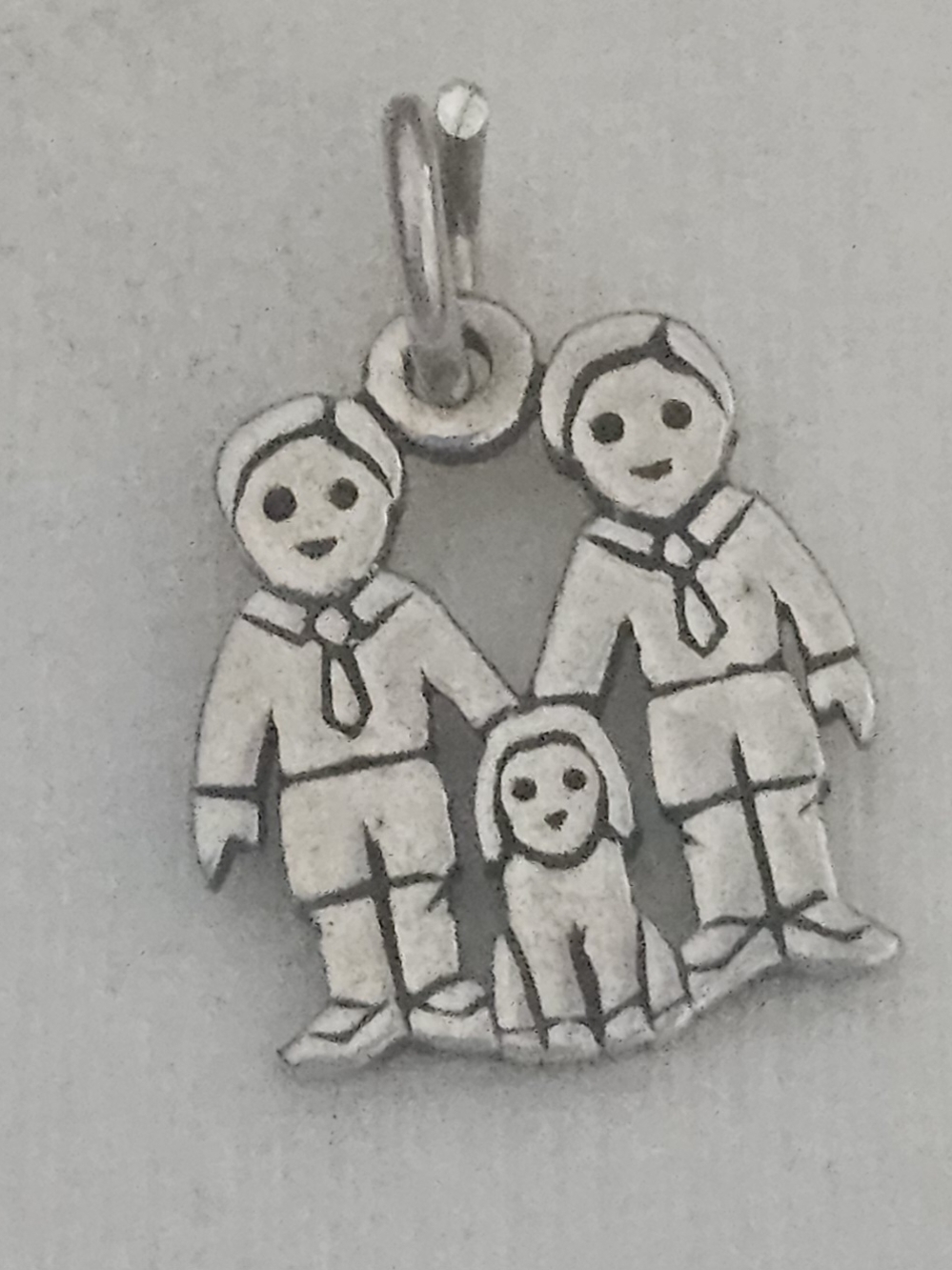 Jsmes Avery Retired Twin Boys With Dog Charm